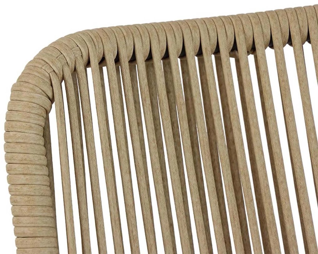 Tuinset 6 personen 240 cm Aluminium/rope Taupe Coco Penya/Weave