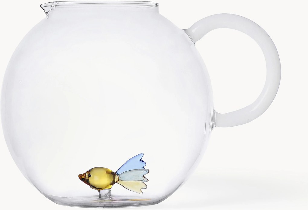 Handgemaakte karaf Animal Farm van borosilicaatglas, 2.4 L
