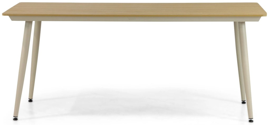 Dining Tuintafel rechthoekig 180 x 92 cm Aluminium/Polywood (teakfinish) Taupe Matale