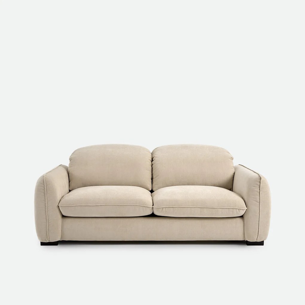 3-zits slaapbank in gemêleerd polyester, met hoofdsteunen, ISLA