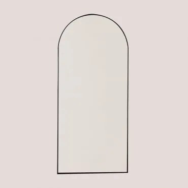 Belm Ijzeren Wandspiegel Zwart & 90 X 200 Cm - Sklum