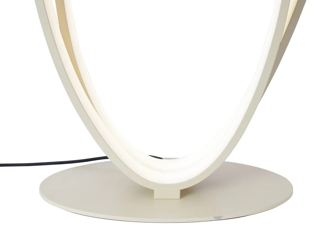Design vloerlamp beige incl. LED 3-staps dimbaar - Boomerang
