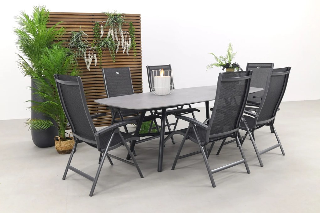 Hartman Salvatore/Benevento deens ovale verstelbare tuinset 240x110 cm.