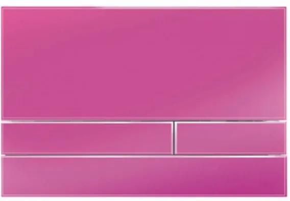 Rezi Modern bedieningsplaat glas DF met rechthoekige druktoetsen 261x174mm t.b.v de BB3650 serie fuchsia roze BB3651M11RF