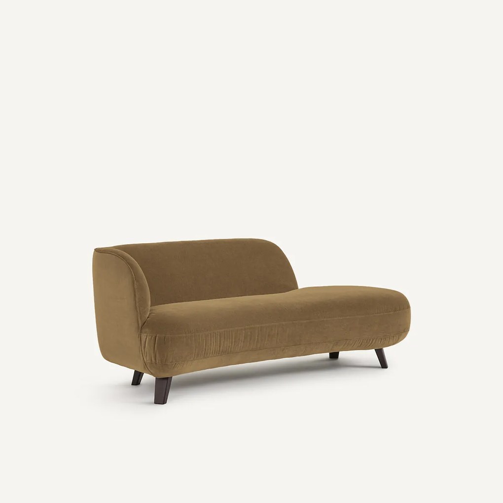 Dormeuse in linnen fluweel, Rosebury, ontwerp door Emmanuel Gallina