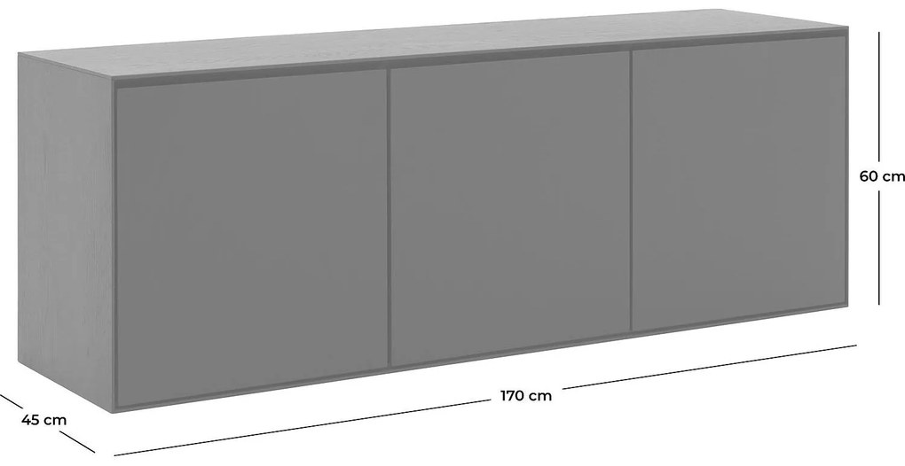 Goossens Excellent Dressoir Vic, 3 deuren, hangend 170 cm breed