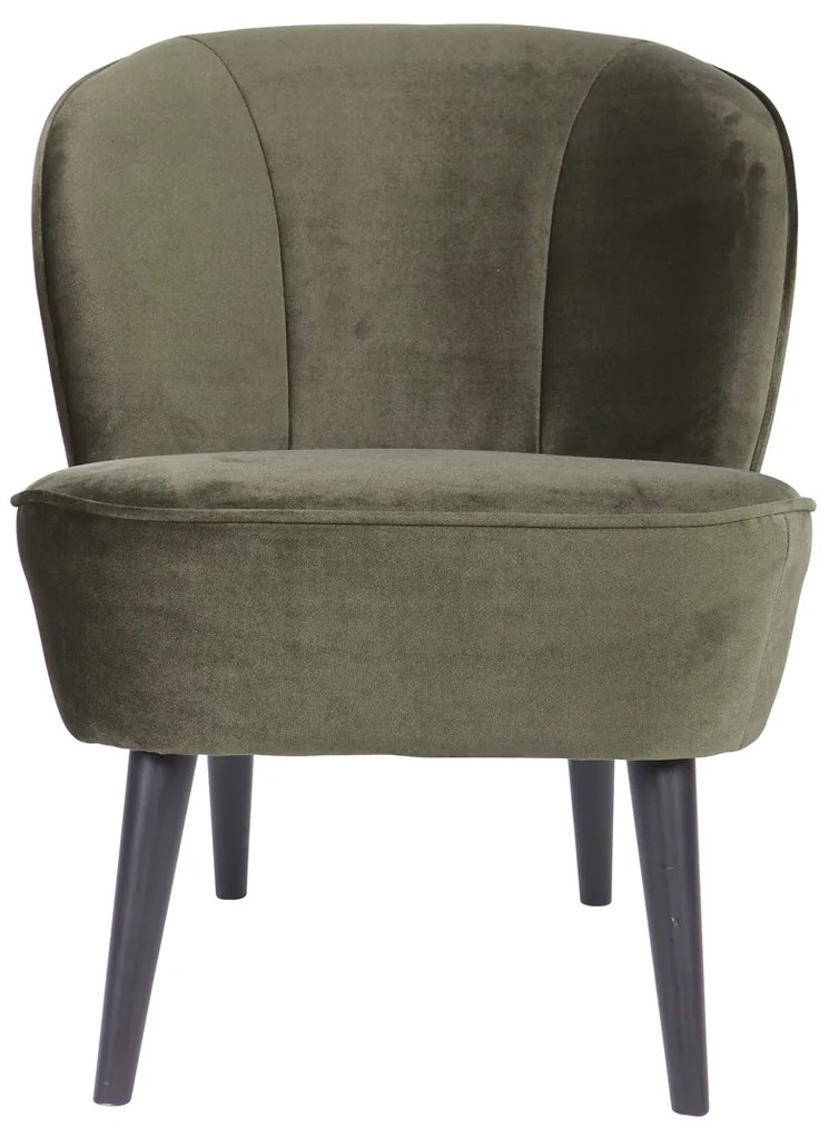 Woood Sara Fluwelen Fauteuil Groen