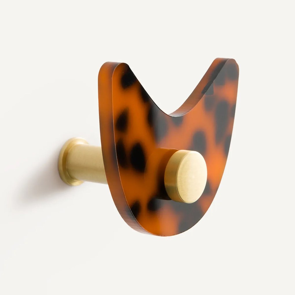 Set van 3 kapstokken in gekleurd acetaat, Paula