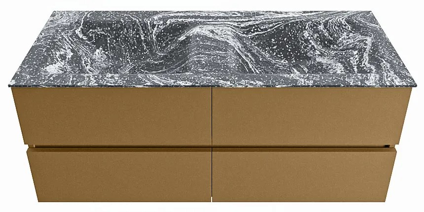 Mondiaz Vica DLux badmeubel 120cm oro 4 lades met wastafel lava dubbel 2 kraangaten