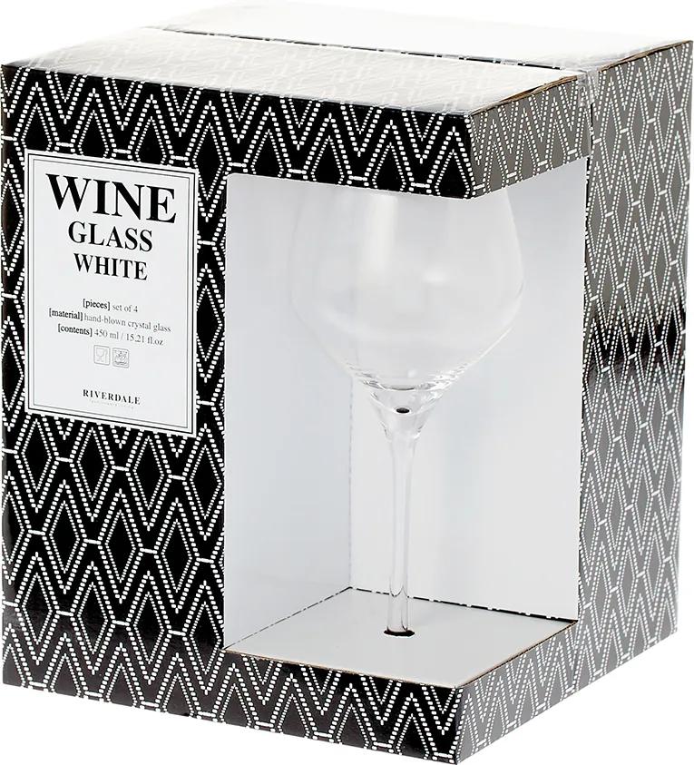 Witte Wijnglas Elegance 23cm 4 stuks