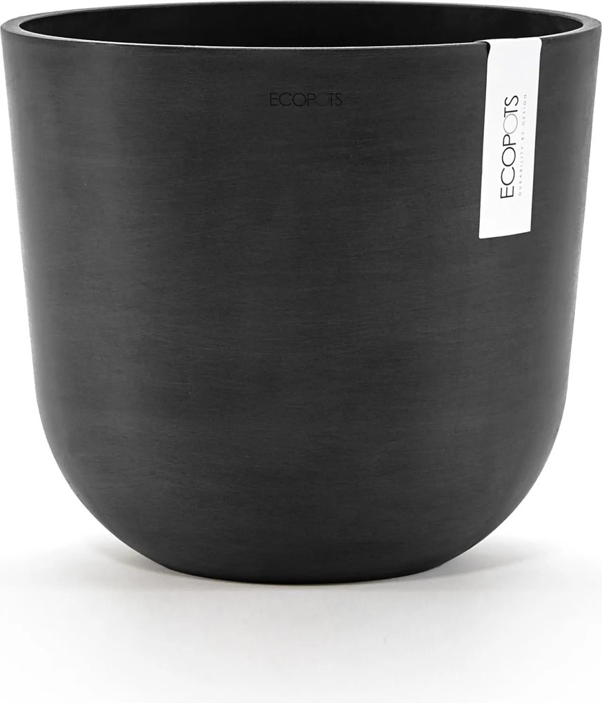 Ecopots bloempot Oslo 25 - Rond - Dark Grey - Diameter 25 x H21,8 cm