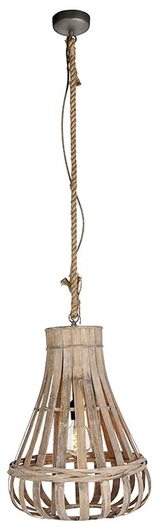 Hanglamp huiskamer, Landelijk, hout met touw, bij bank, zithoek, bijzettafel of salontafel Landelijk E27 rond Binnenverlichting Lamp