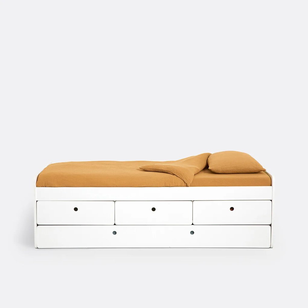 Bed met lades en lattenbodem, SELISA
