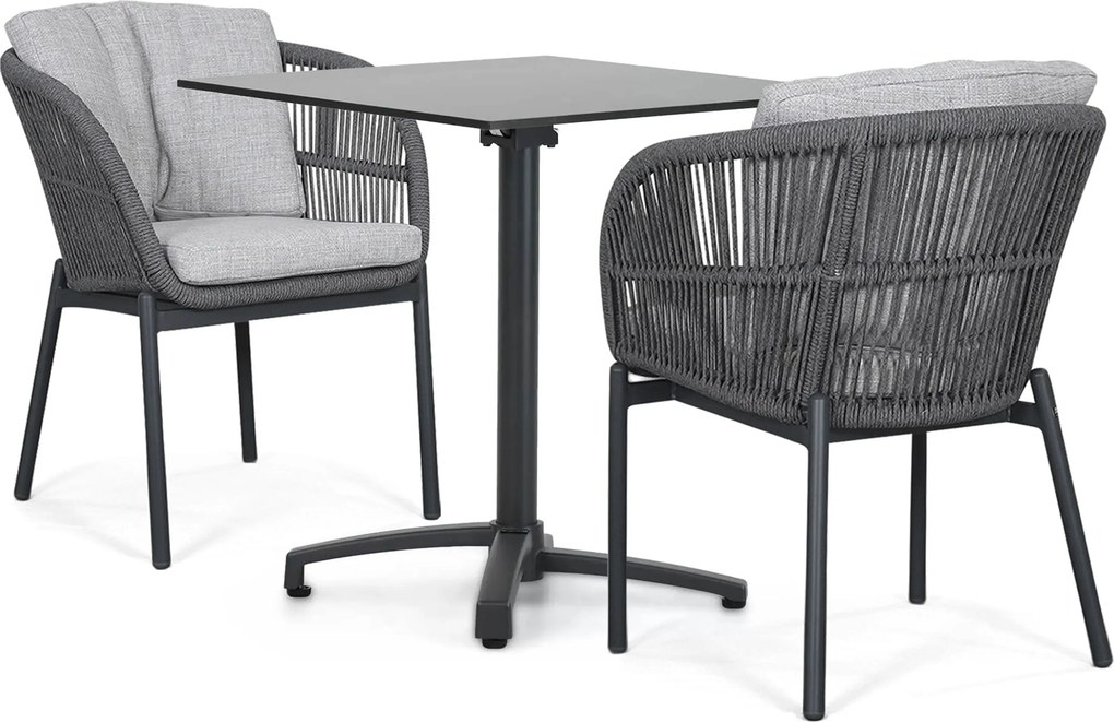 Tuinset 2 personen 707 cm Rope Grijs Lifestyle Garden Furniture Monaco/Marano