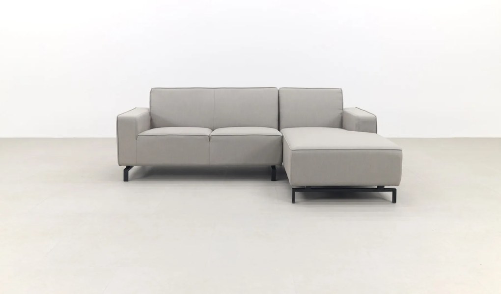 Boavista Sunbrella loungebank chaise longue - Nature Grey - 2-delig - links