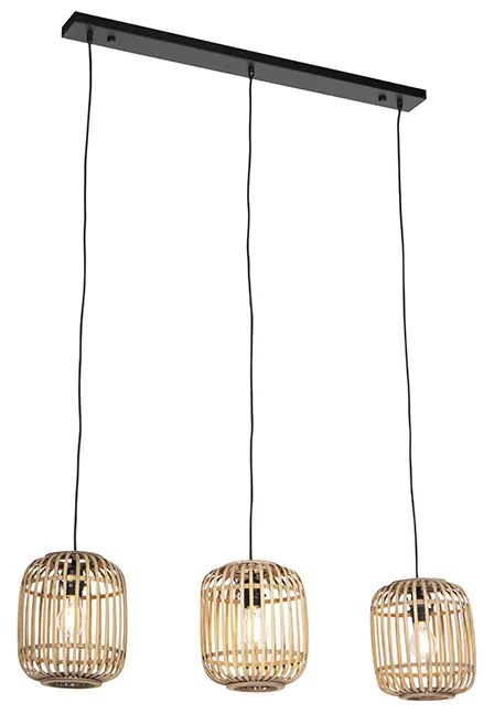 Landelijke hanglamp rotan 3-lichts - Manila