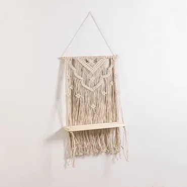 Wandtapijt Met Plank Van Katoen En Dennenhout Elizama D - Sklum