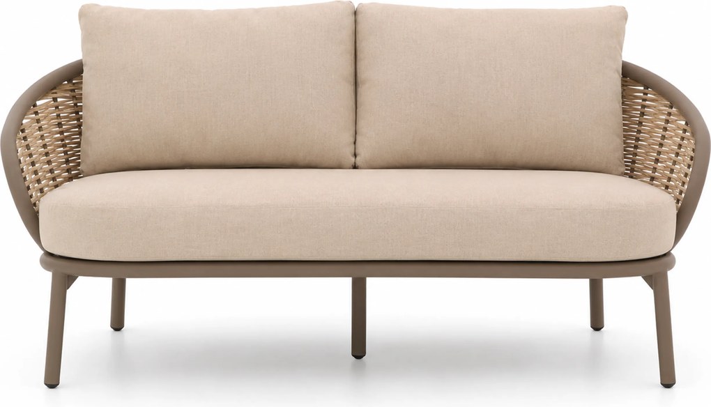 Stoel en Bank Loungeset 4 personen Aluminium Taupe Apple Bee Pine