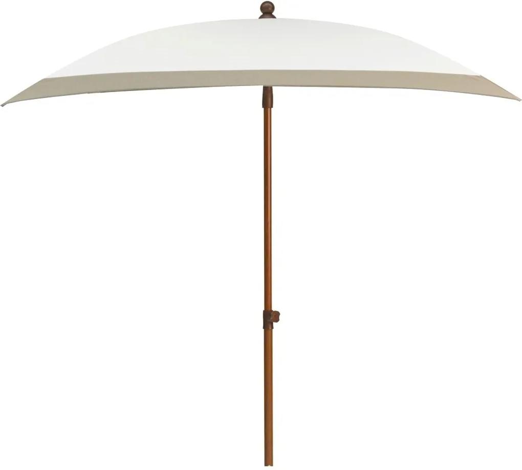 Beach parasol 240x150 wit taupe