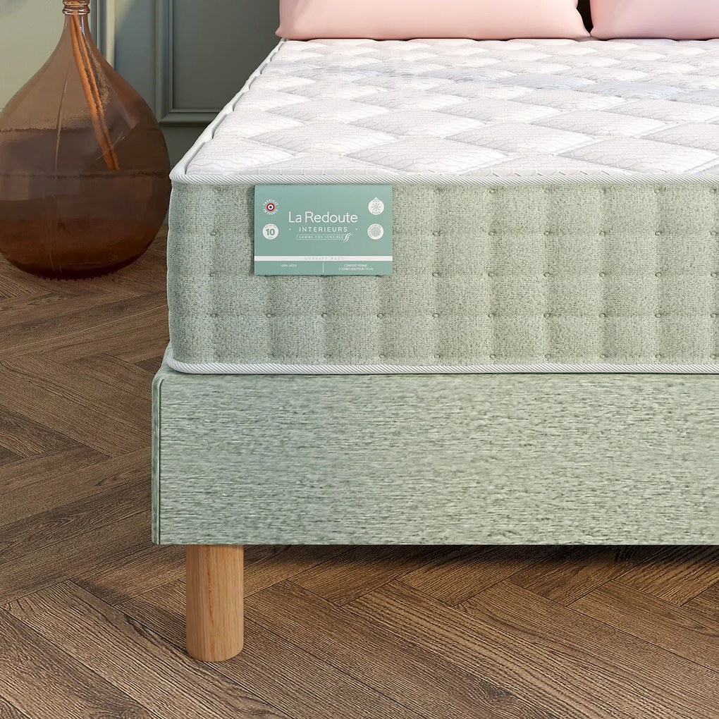 Matras in latex voor gevoelige rug, stevig, 19 cm, 5 zones