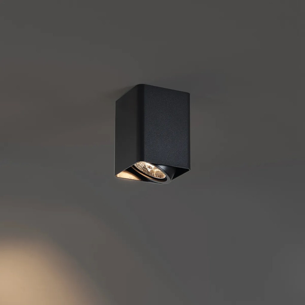 Design opbouwspot zwart GU10 70mm draai- en kantelbaar - Vox