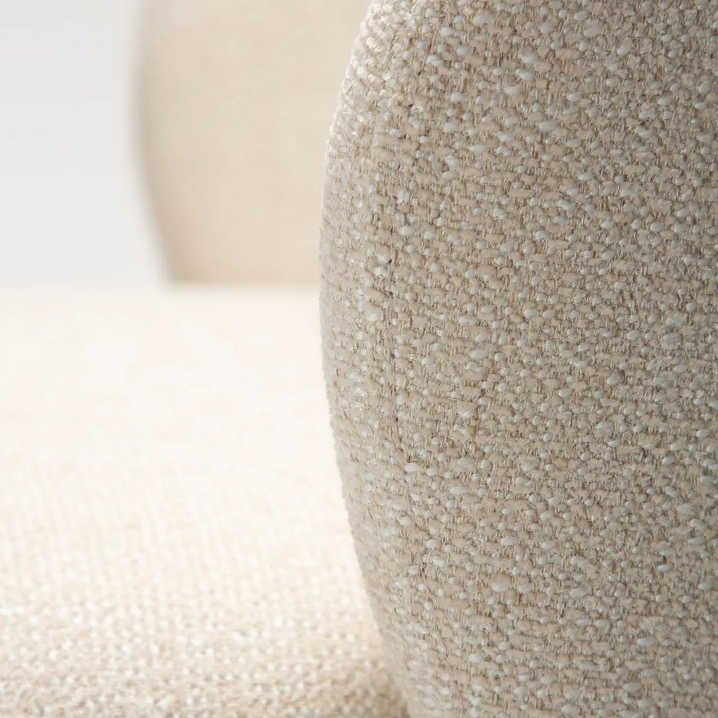 Dan-Form Bae Swivel Beige Boucle Eetkamerstoel Draaibaar
