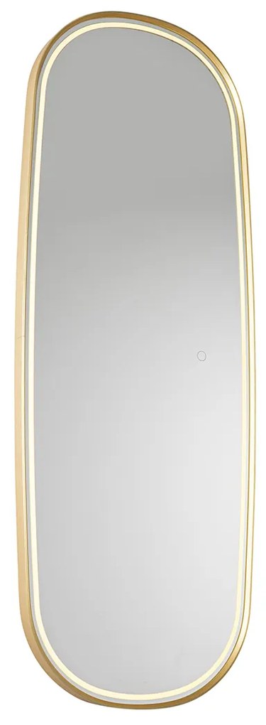 Moderne badkamerspiegel goud incl. LED en touch dimmer - Geraldien