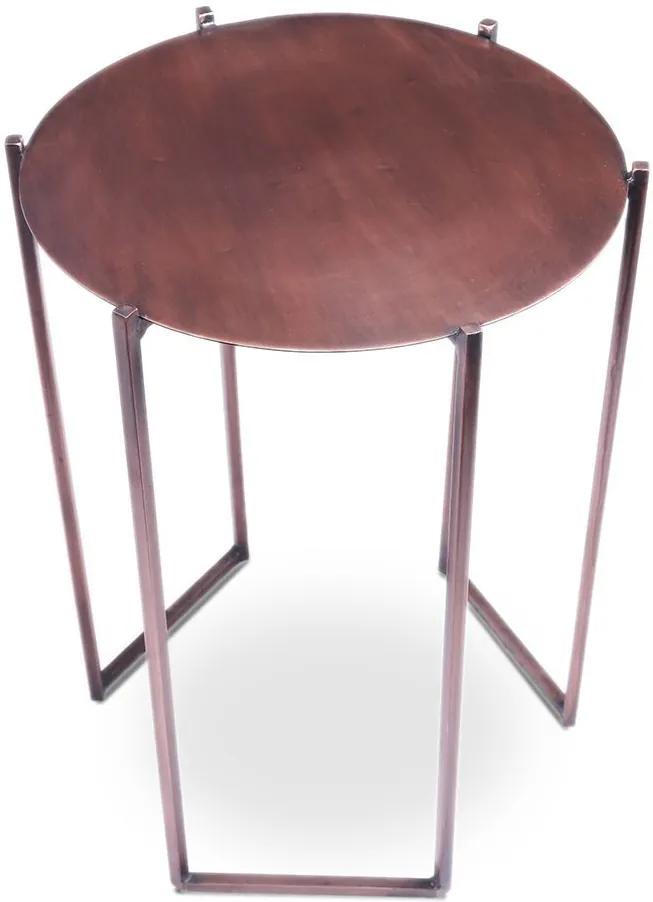 Mister Habitat | Bijzettafel The Cooper diameter 40 cm x hoogte 60 cm koperkleurig bijzettafels staal meubels tafels | NADUVI outlet
