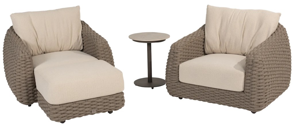 Boaz Maxime bistro loungeset 4 delig keramiek rope terre 4 Seasons Outdoor