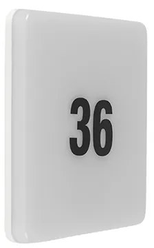 Moderne wandlamp vierkant incl. LED met nummerstickervel - Plater