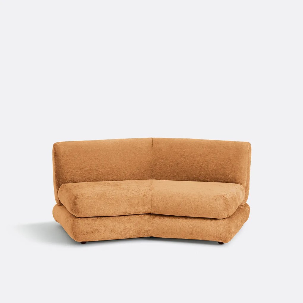 Omvormbare 2-zitsbank in dik fluweel, HOOVER