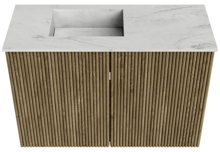 Mondiaz Joya DLux 60cm toiletmeubel dusk met wastafel faye links 1 kraangat opalo
