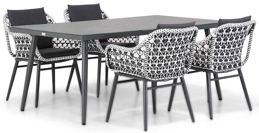 Tuinset 4 personen 180 cm Wicker Zwart Lifestyle Garden Furniture Dolphin/Sophia