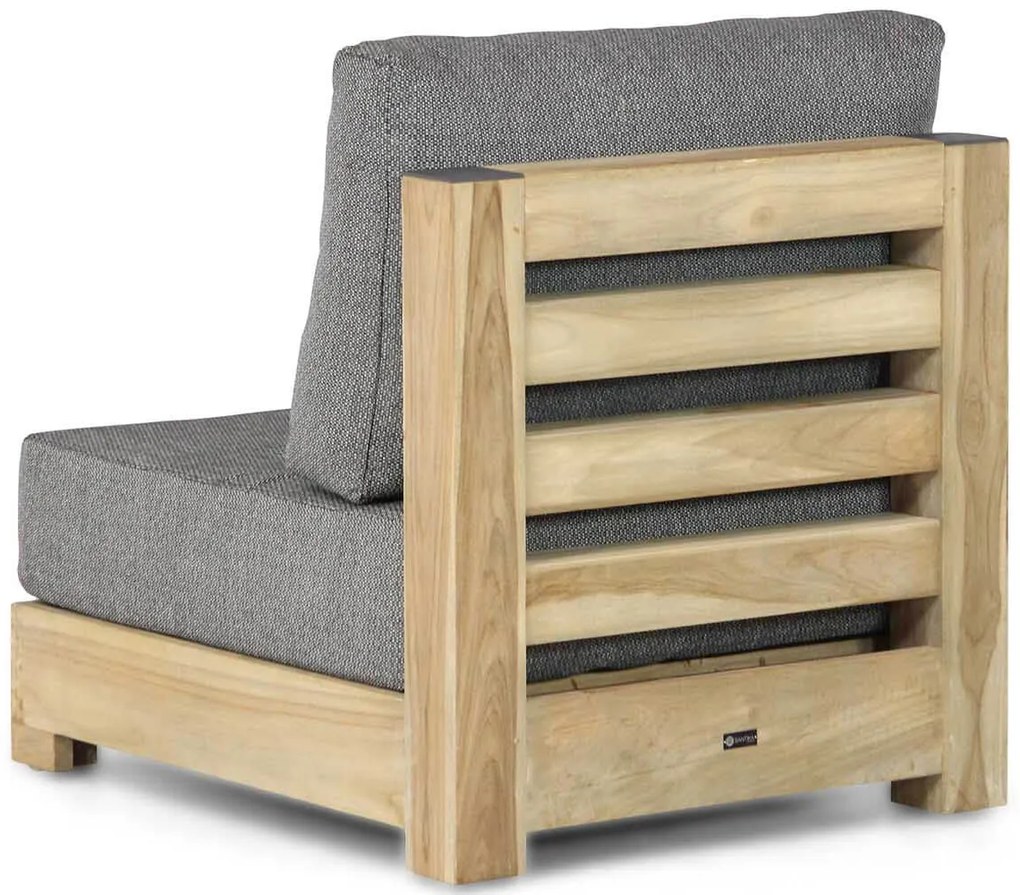 Chaise Loungeset Teak Old teak greywash 3 personen Santika Furniture Santika