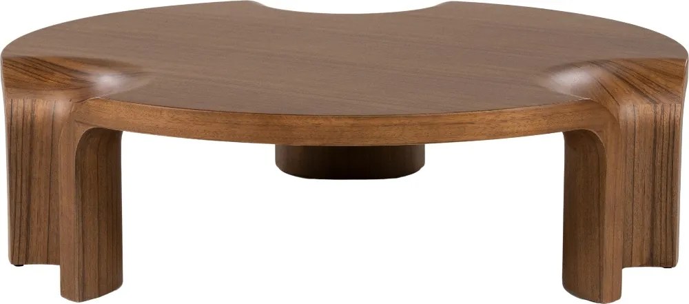 Organische Walnoot Salontafel - 110 X 110cm.