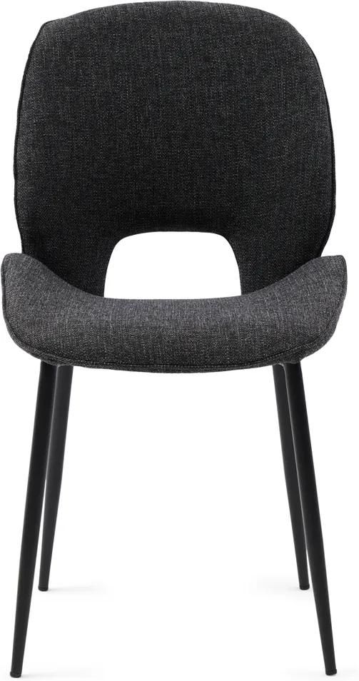 Rivièra Maison - Mr. Beekman Dining Chair, mélane weave, carbon - Kleur: zwart