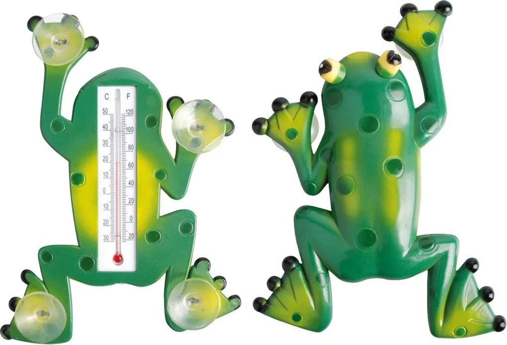 Esschert Design Thermometer kikker met zuignappen