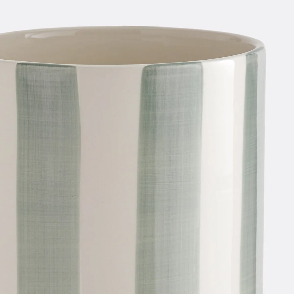 Gestreepte vaas van keramiek, H25 cm, Jaoma