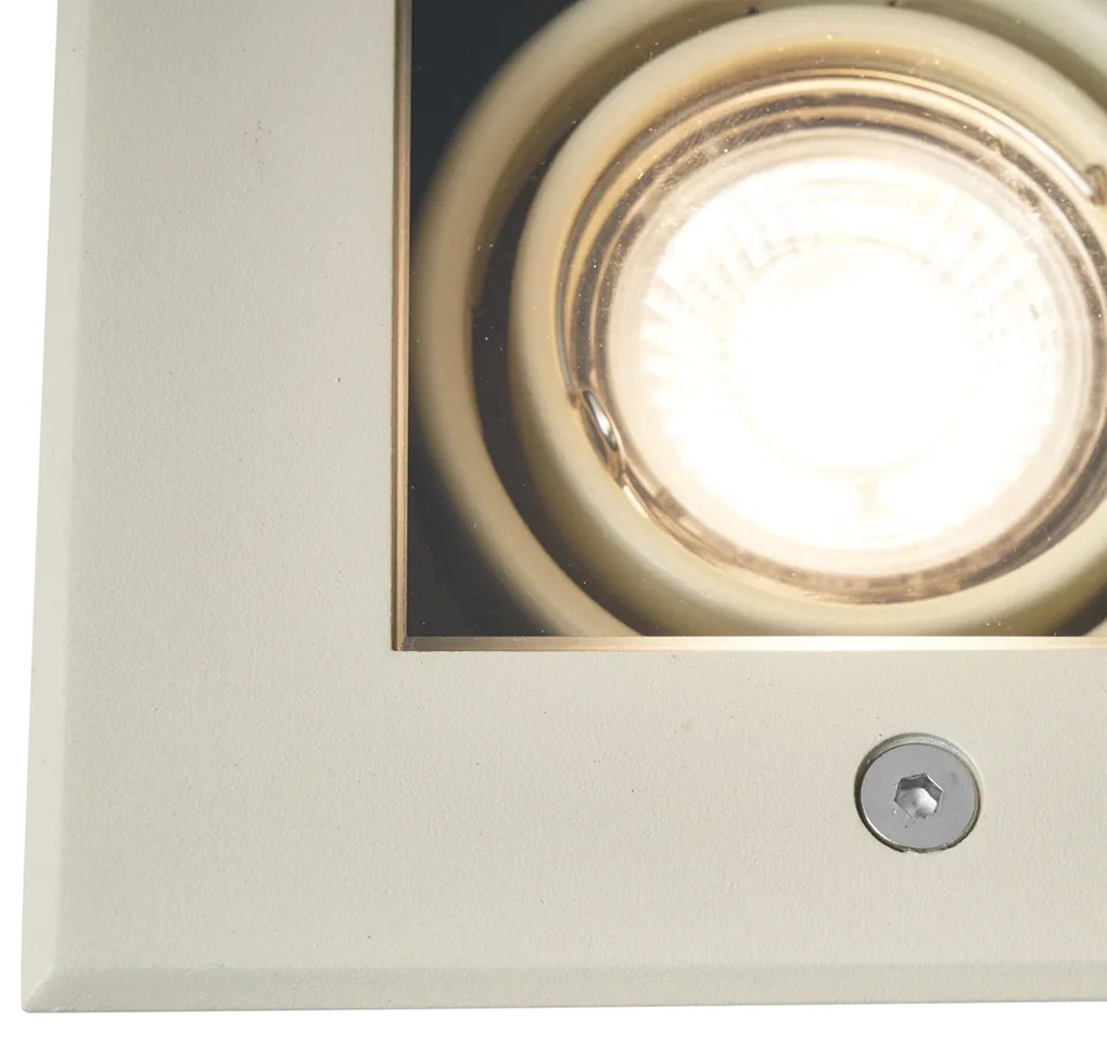 Buitenlamp Moderne grondspot grijs beige GU10 50mm draai- en kantelbaar IP65 - Oneon Modern GU10 IP65 Buitenverlichting vierkant