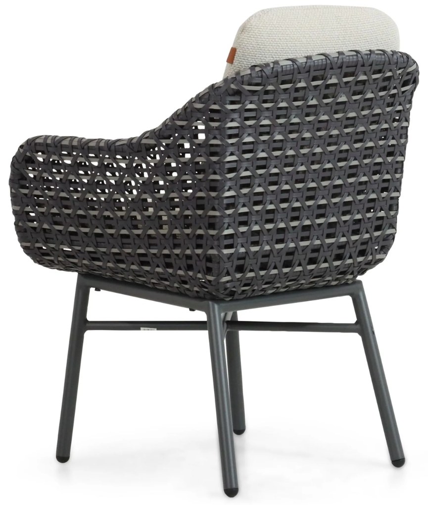 Tuinstoel Aluminium/wicker Grijs-antraciet Santika Yovan