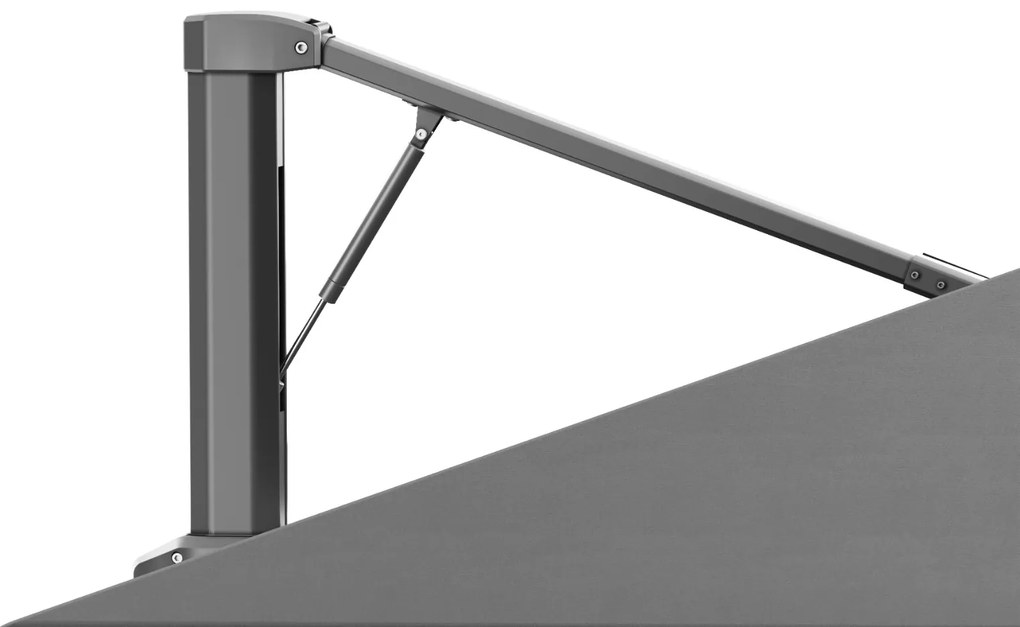 Platinum Beaufort Premium 3,2x3,2 m - Faded Black met voet en hoes