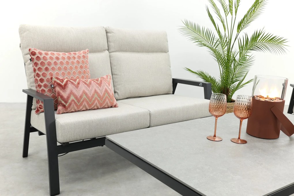 Lagos/Milford stoel-bank loungeset 4-delig verstelbaar