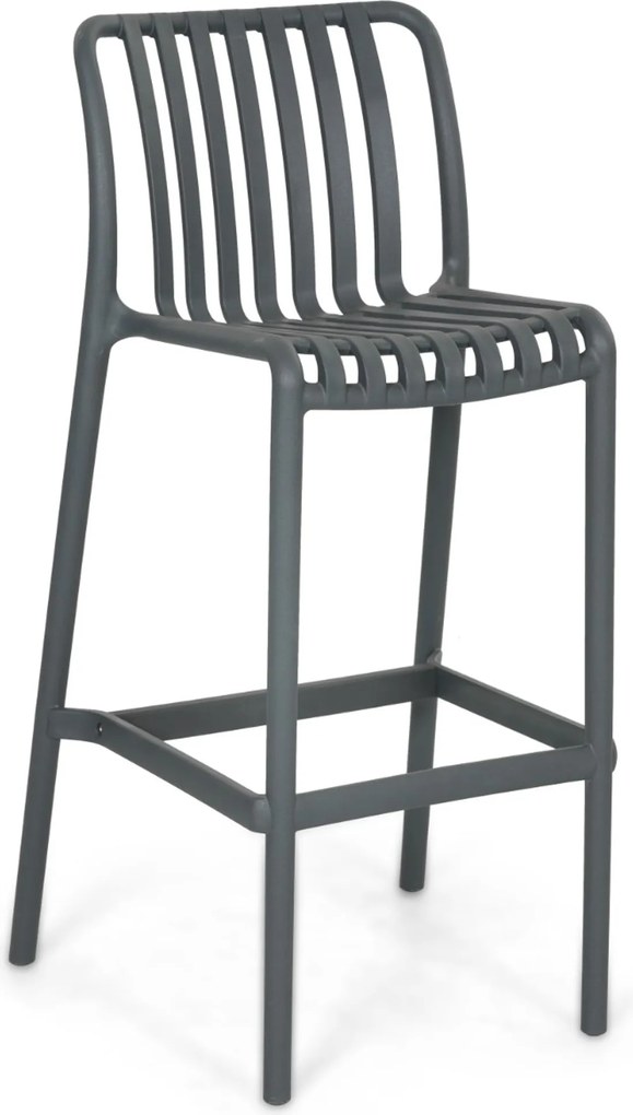 Barstoel Kunststof Grijs-antraciet Domani Furniture Alba  antracite
