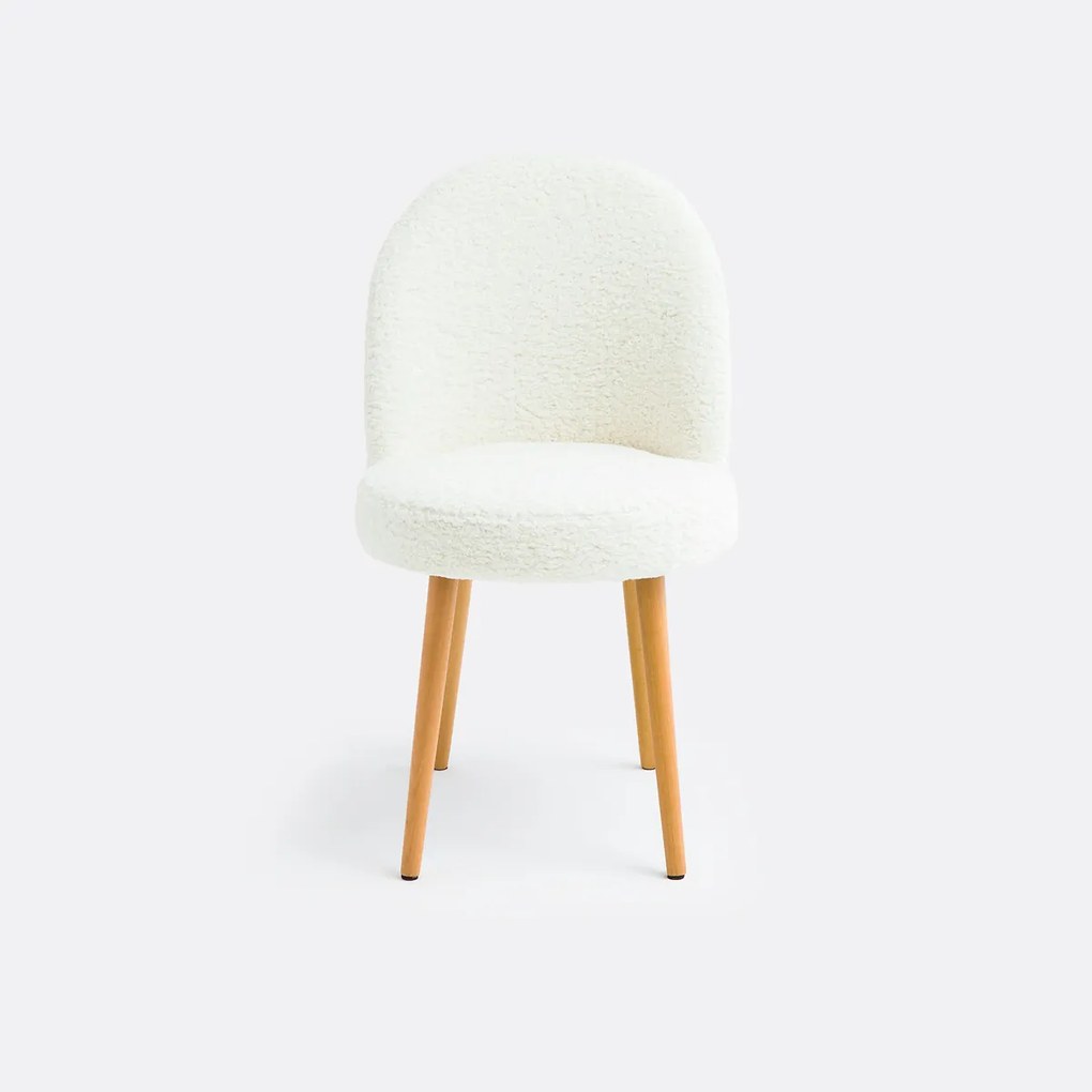 Set van 2 stoelen in bouclette stof Inès