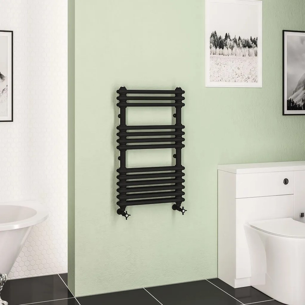 Eastbrook Imperia 2 koloms handdoekradiator 50x85cm 650W zwart mat