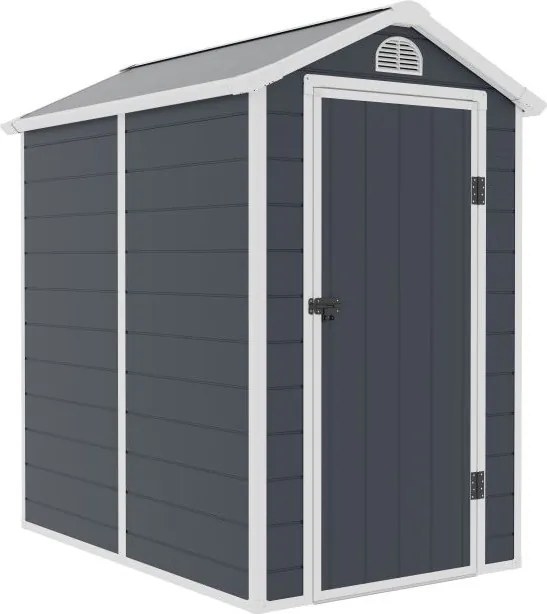 Bergen kunststof gereedschapshuisje 1,3 x 1,9 m CoverTech antraciet