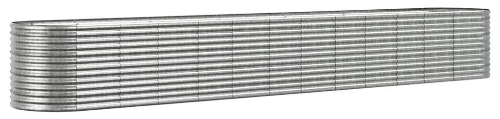 vidaXL Plantenbak 512x80x68 cm gepoedercoat staal zilverkleurig