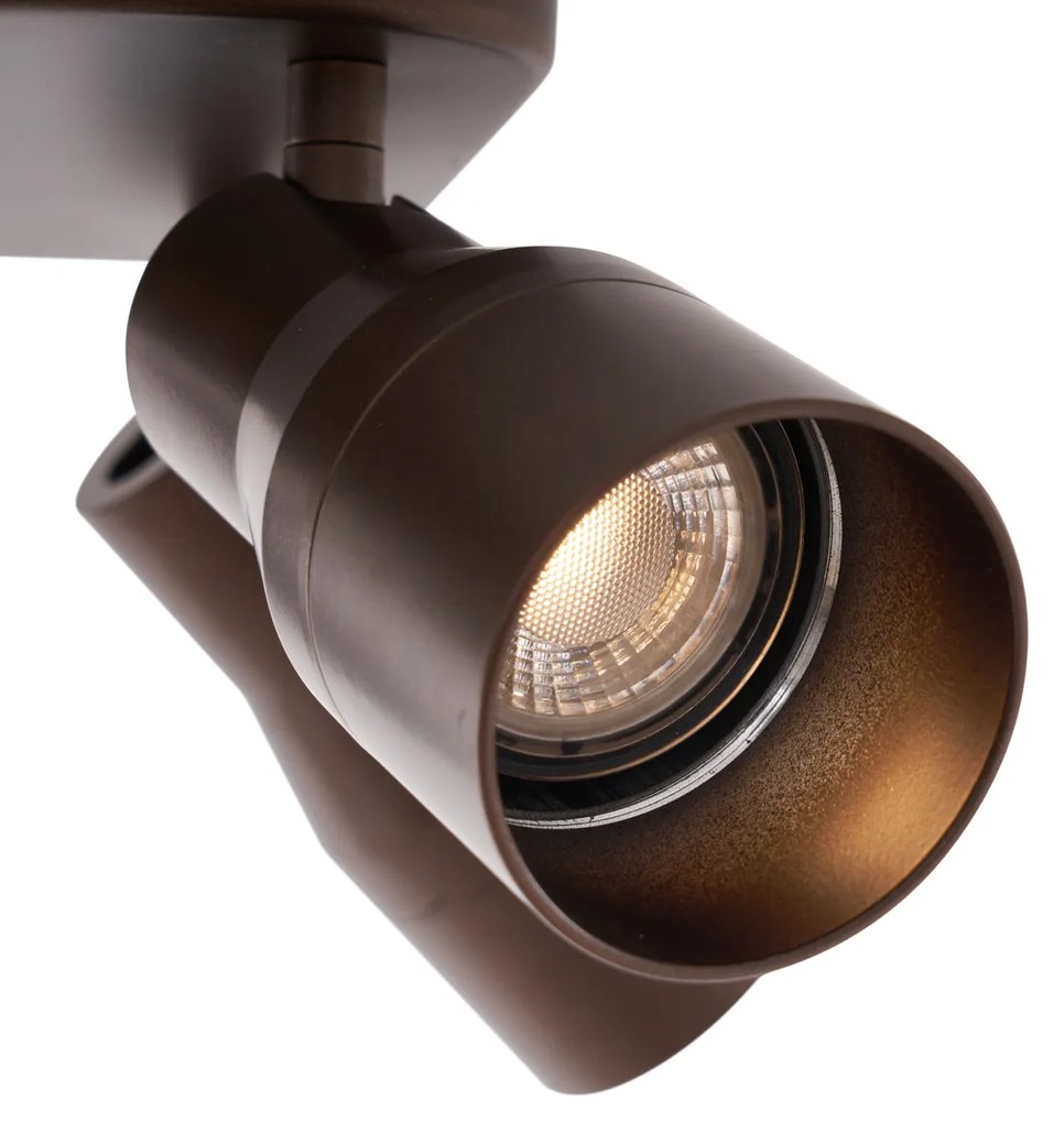 PlafondSpot / Opbouwspot / Plafondspot donker brons GU10 50mm vierkant 4-lichts - Stanley Modern GU10 rond Binnenverlichting Lamp