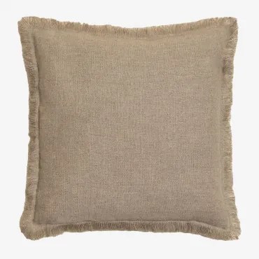 Vierkant Kussen 45x45 Cm In Glenfern-linnen Beige - Semoline - Sklum