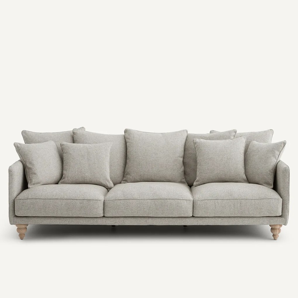 Bank van gestructureerd viscose en linnen, LAZARE